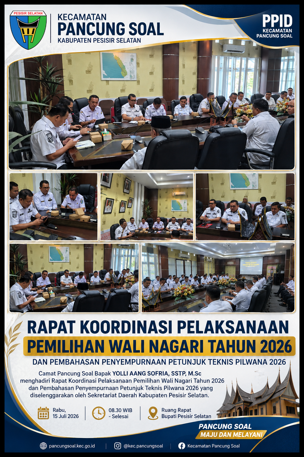 CAMAT PANCUNG SOAL HADIRI RAKOR PELAKSANAAN PILWANA 2026