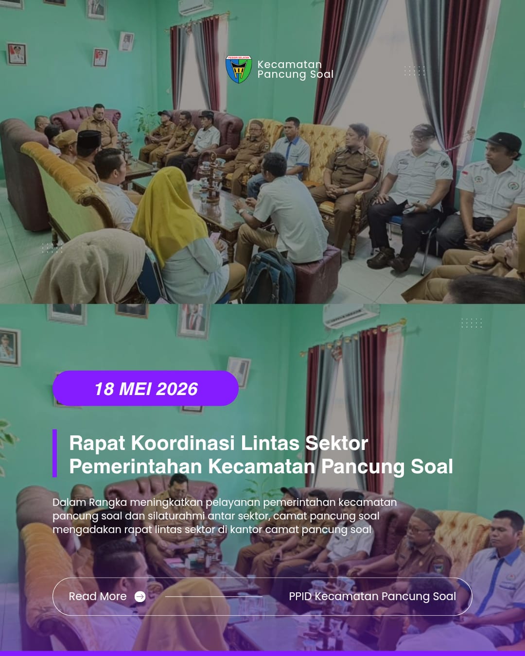 Rapat Koordinasi Lintas Sektor Kecamatan Pancung Soal Perkuat Sinergi dan Pelayanan Pemerintahan
